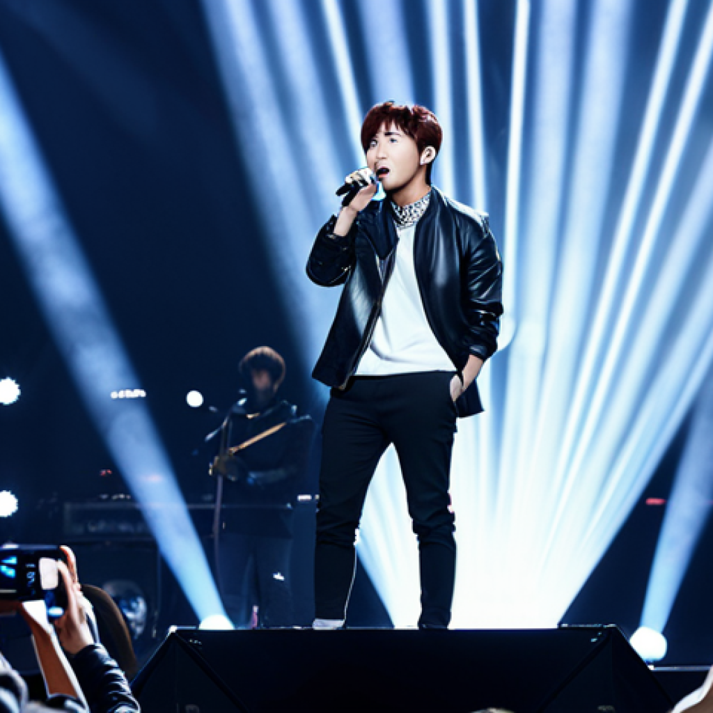 **

"Choi Jung-hoon, the lead singer of Jannabi, fully clothed in a stylish outfit, standing on stage during a concert, surrounded by fans, bright stage lights, professional lighting, safe for work, appropriate content, perfect anatomy, natural proportions, high quality, professional."

**