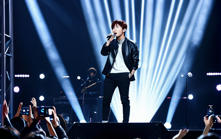 **
"Choi Jung-hoon, the lead singer of Jannabi, fully clothed in a stylish outfit, standing on stage during a concert, surrounded by fans, bright stage lights, professional lighting, safe for work, appropriate content, perfect anatomy, natural proportions, high quality, professional."
**